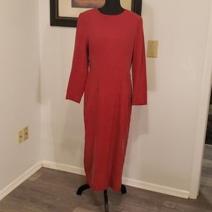 Burgundy 100% SILK Dress